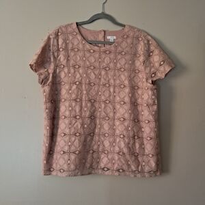 J. Jill Lace Cream Beige Blouse